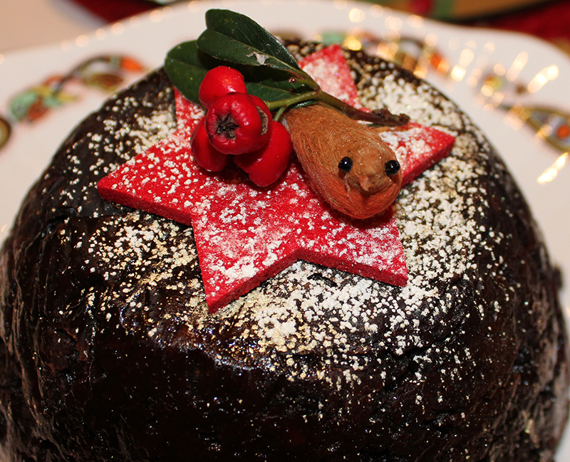 close up shot of Christmas Pudding