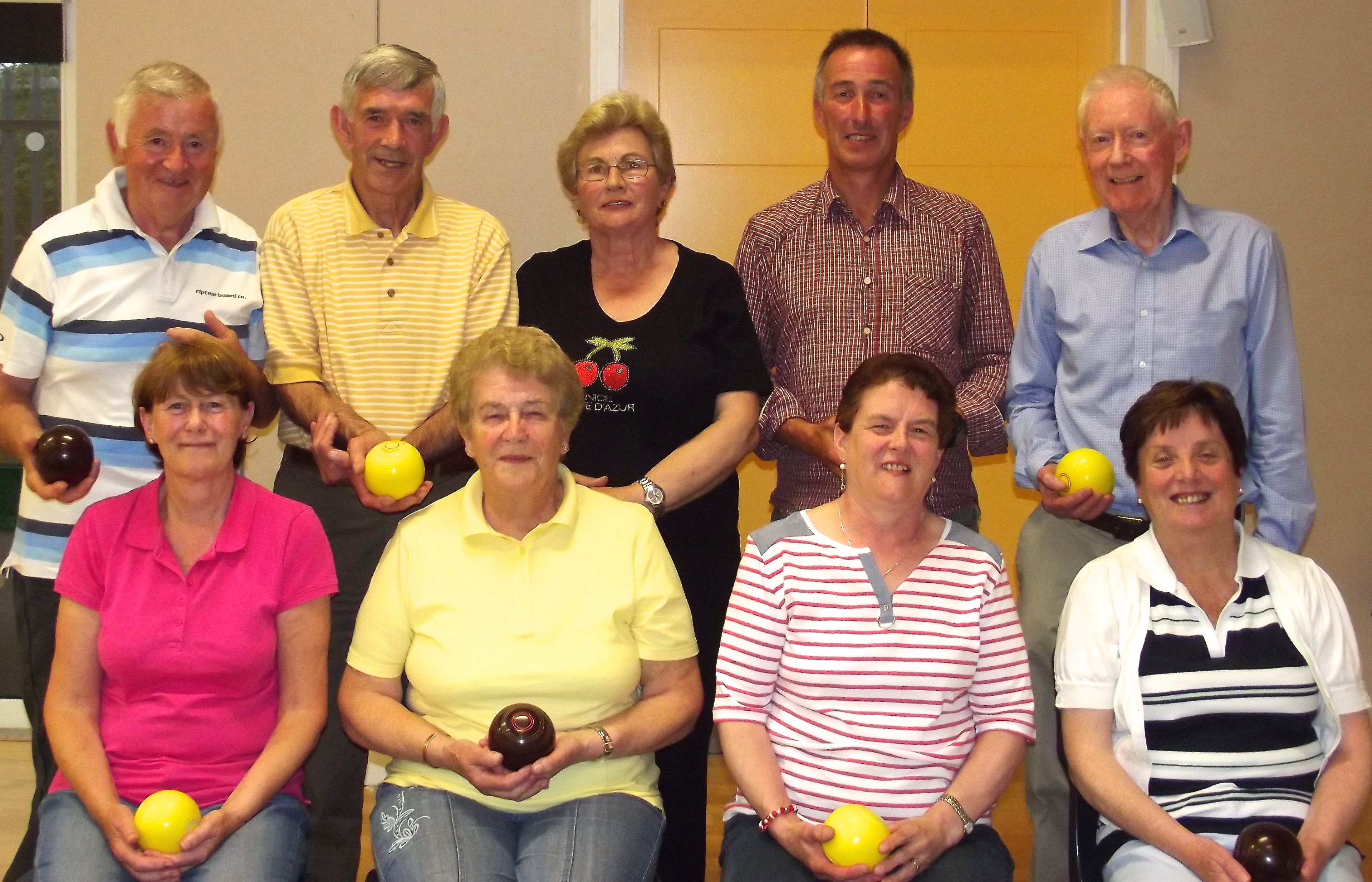Bowlers, including ICA members, at St. Brigid's Rathnew