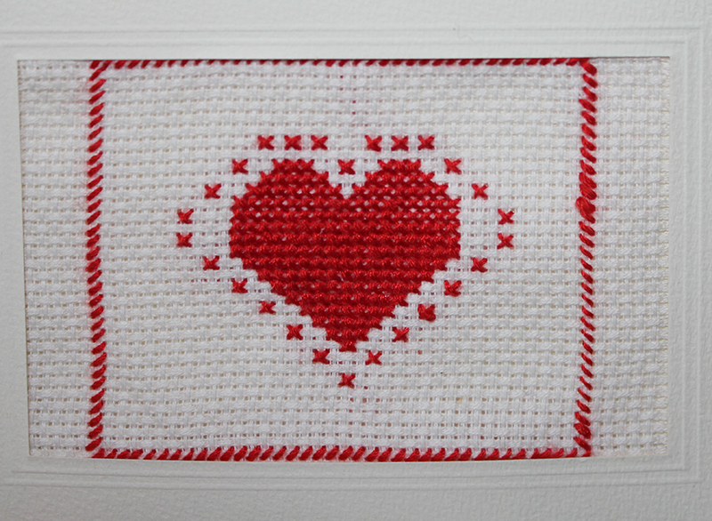 Cross stitch card by Sylvia Tracey